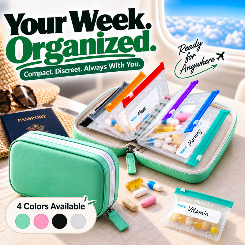 KBZHealth™ Modular Wellness Wallet – 7-Day Travel Pill & Vitamin Organizer Case (OFFER)
