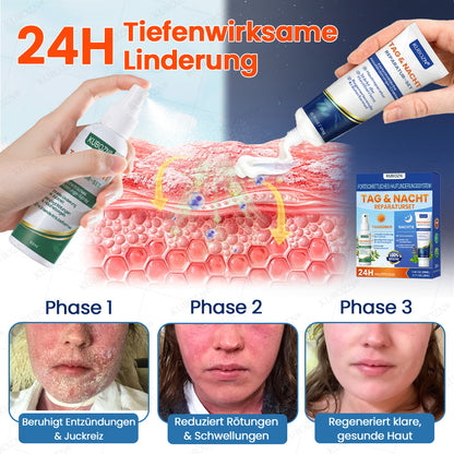 KUBOZN® Psoriasis Tag & Nacht System – 100% steroidfrei gegen Schuppen & Plaque
