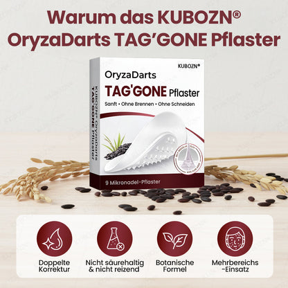 KUBOZN® OryzaDarts TAG’GONE – Schmerzfreie Entfernung an der Wurzel dank Schwarzer-Reis-Mikrotechnologie ✨