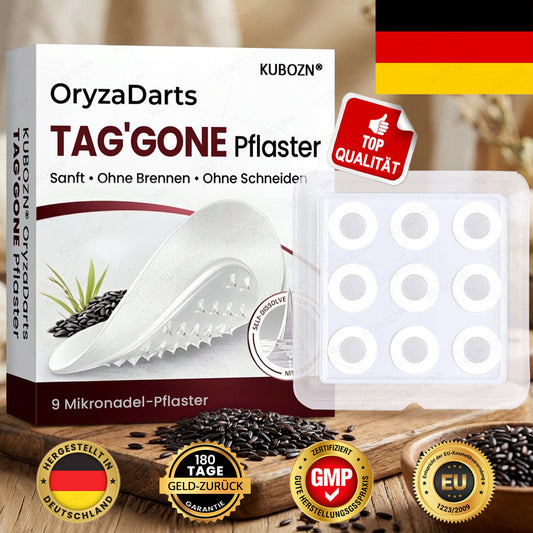 KUBOZN® OryzaDarts TAG’GONE – Schmerzfreie Entfernung an der Wurzel dank Schwarzer-Reis-Mikrotechnologie ✨