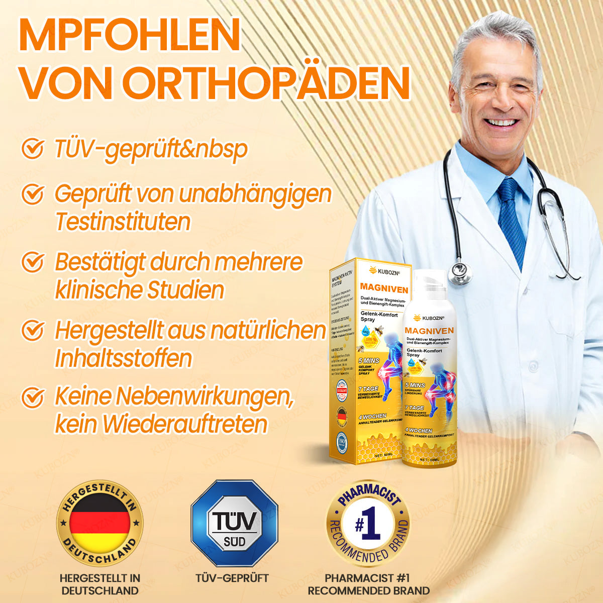 🇩🇪🛡️ KUBOZN® MagniVen Gelenk-Spray – Schnell. Beweglich. Spürbar. 🅱︎