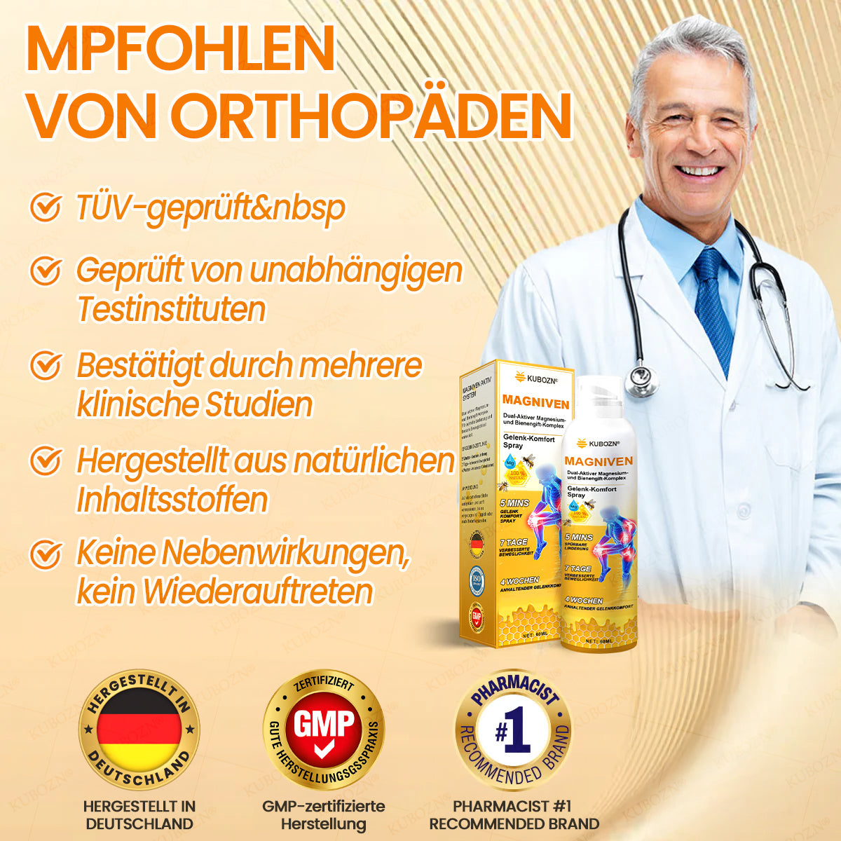 🇩🇪🛡️ KUBOZN® MagniVen Gelenk-Spray – Schnell. Beweglich. Spürbar. 🅱︎