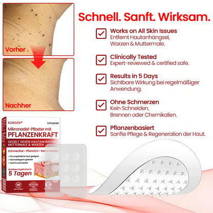 🔥 KUBOZN® Mikronadel-Pflaster – 2025 optimierte Formel gegen Hautanhängsel & Warzen
