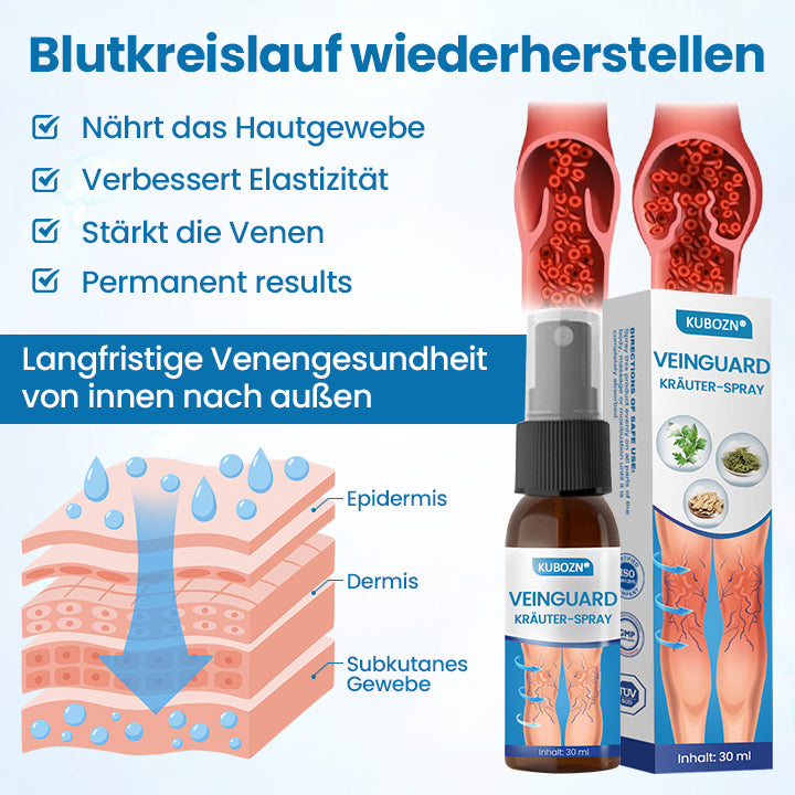 KUBOZN® VeinGuard Kräuterspray-✅Klinisch erwiesen, um Krampfadern in nur 7 Tagen zu beseitigen! (OFFER)