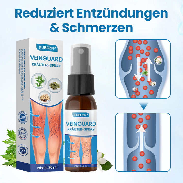 KUBOZN® VeinGuard Kräuterspray-✅Klinisch erwiesen, um Krampfadern in nur 7 Tagen zu beseitigen! (OFFER)