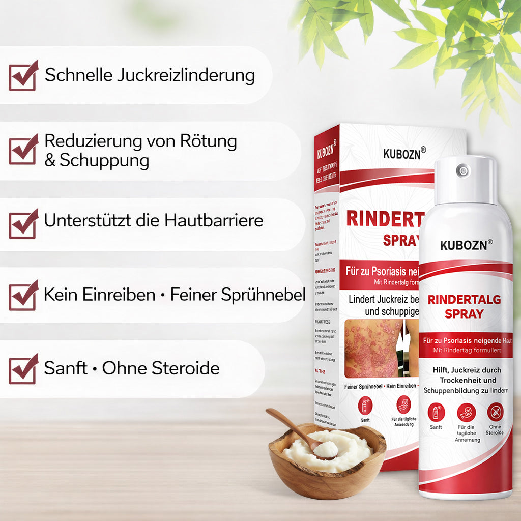 KUBOZN® Rindertalg-Spray für juckende, schuppige Psoriasis-Haut