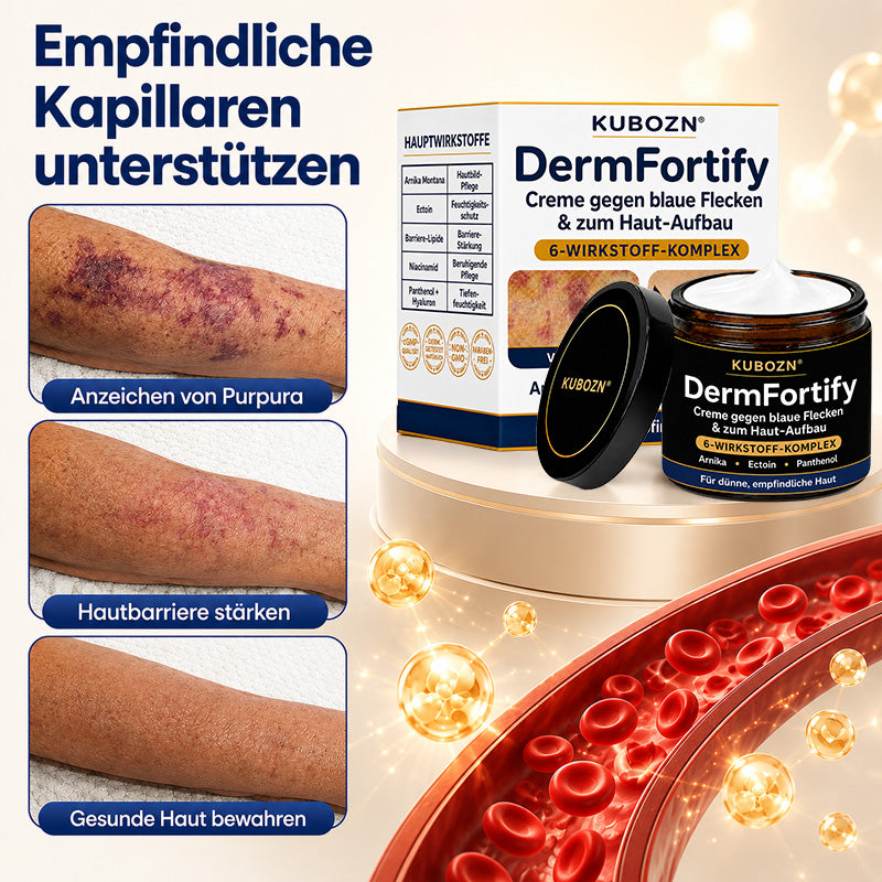 Kubozn® DermFortify – Spezial-Creme gegen blaue Flecken & zum Haut-Aufbau bei dünner, empfindlicher Haut