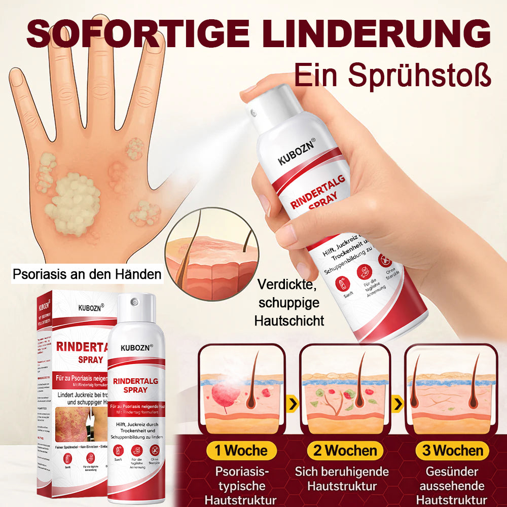 KUBOZN® Rindertalg-Spray für juckende, schuppige Psoriasis-Haut