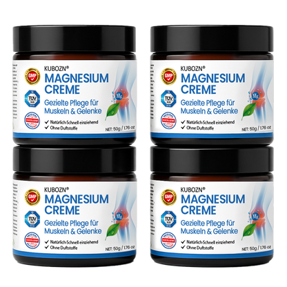 KUBOZN® Magnesium Creme – Spürbare Pflege & Entlastung für Muskeln & Gelenke | Hergestellt in Deutschland