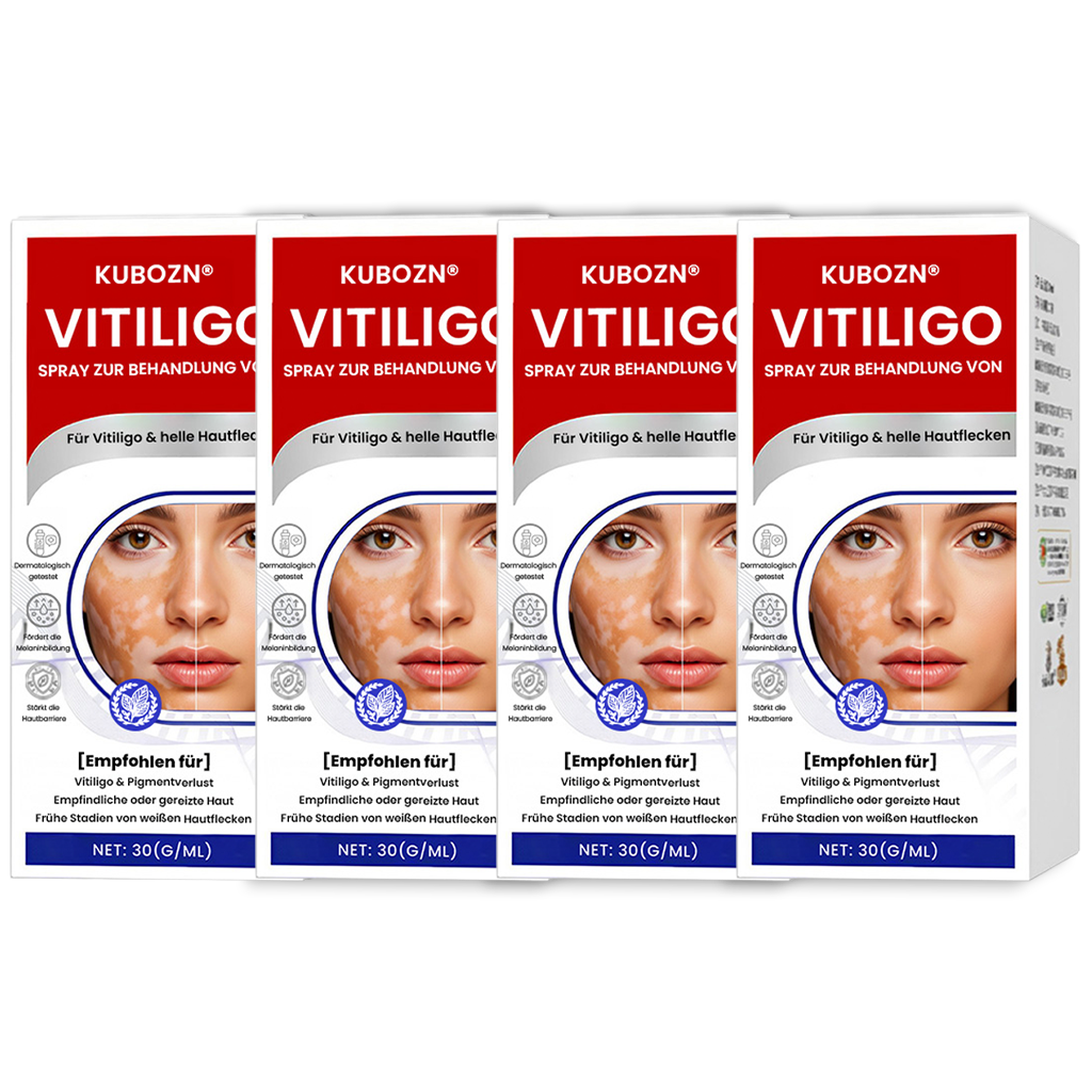 KUBOZN® Spray gegen Vitiligo — Dermatologisch getestet, pflanzlich & steroidfrei  🅱︎