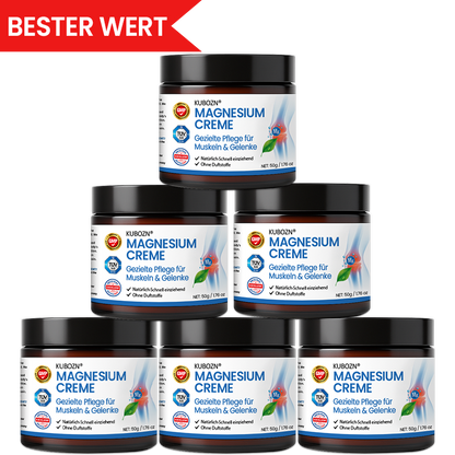 KUBOZN® Magnesium Creme – Spürbare Pflege & Entlastung für Muskeln & Gelenke | Hergestellt in Deutschland
