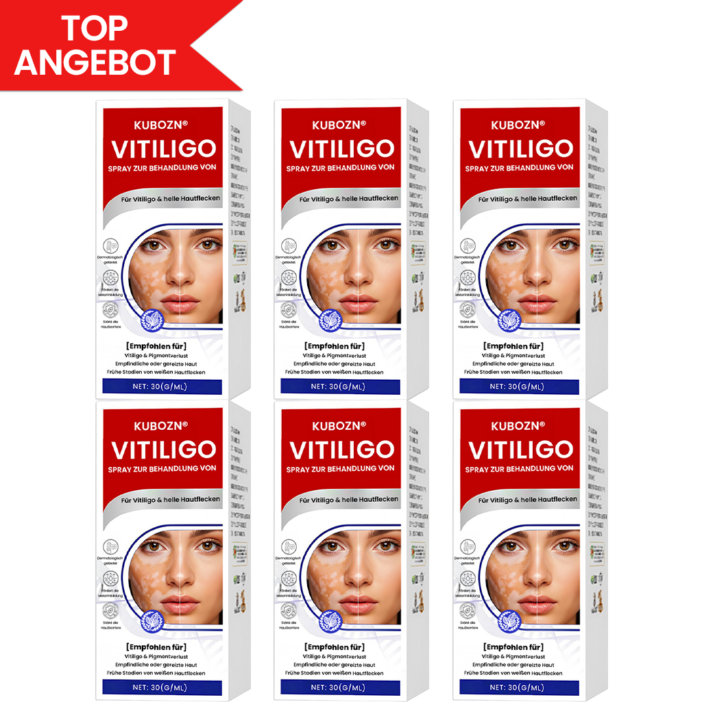 KUBOZN® Spray gegen Vitiligo — Dermatologisch getestet, pflanzlich & steroidfrei  🅱︎