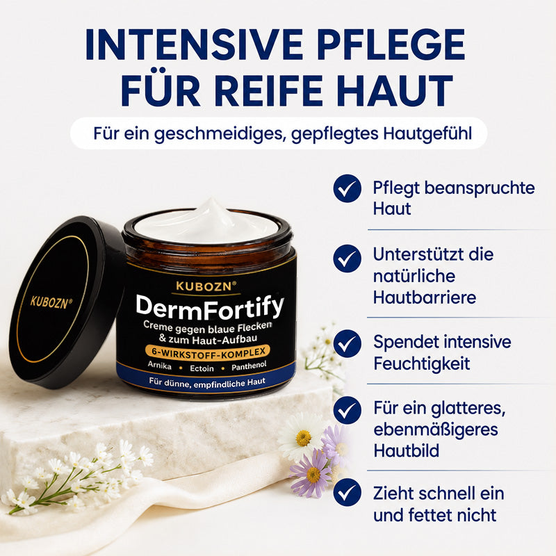 Kubozn® DermFortify – Spezial-Creme gegen blaue Flecken & zum Haut-Aufbau bei dünner, empfindlicher Haut
