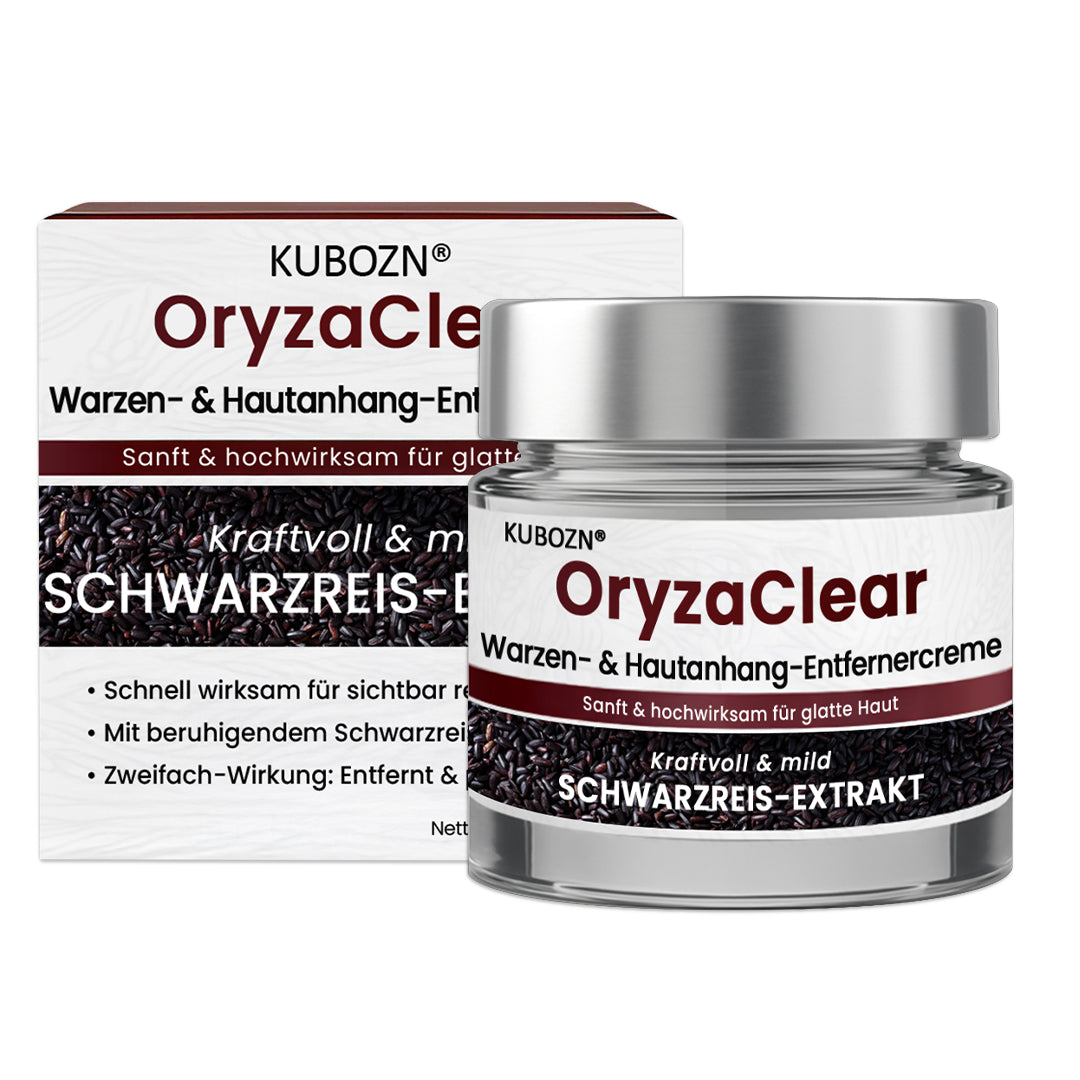 ⭐ KUBOZN® OryzaClear – Schwarzreis-Extrakt Creme gegen Hautanhänge & raue Stellen – sanft, pflanzlich & sichtbar wirksam  🅱︎
