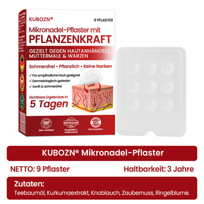 🔥 KUBOZN® Mikronadel-Pflaster – 2025 optimierte Formel gegen Hautanhängsel & Warzen