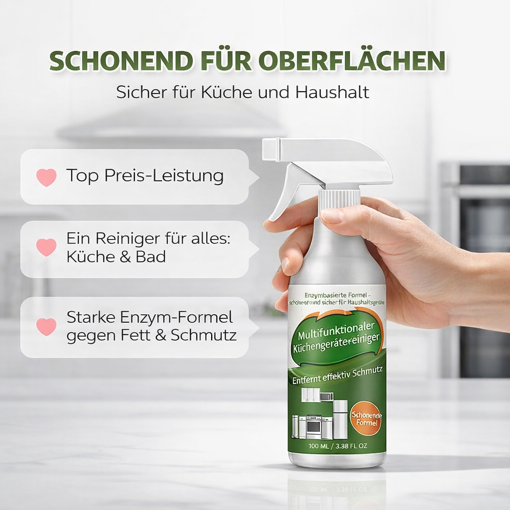 Healrize® Bio-Enzym Schaumreiniger – Starke Fettlösekraft für das ganze Haus