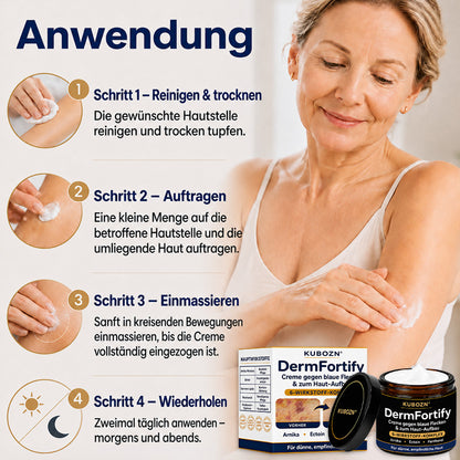 Kubozn® DermFortify – Spezial-Creme gegen blaue Flecken & zum Haut-Aufbau bei dünner, empfindlicher Haut
