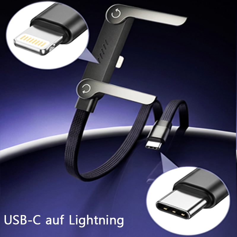 🥇KUBOZN® 2-in-1 Unsichtbares Ladekabel mit Handyhalter – 240W Schnellladekabel mit integriertem Ständer