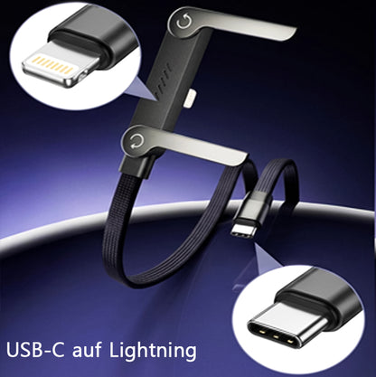 🥇KUBOZN® 2-in-1 Unsichtbares Ladekabel mit Handyhalter – 240W Schnellladekabel mit integriertem Ständer