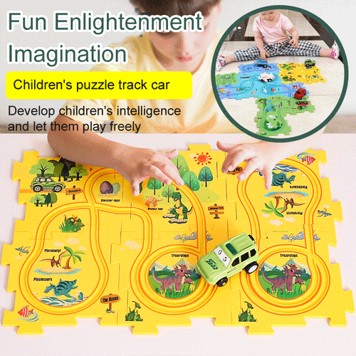 KUBOZN® Knobelspaß-Puzzle-Rennbahn-Set – Fördert Kreativität & Problemlösungsfähigkeit 🅂