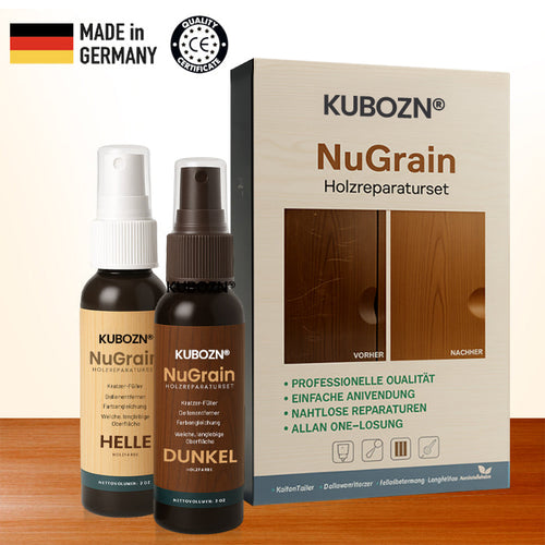 KUBOZN® NuGrain Holzreparatur-Set – 60s Reparatur & 3D-Holzfaser-Technologie