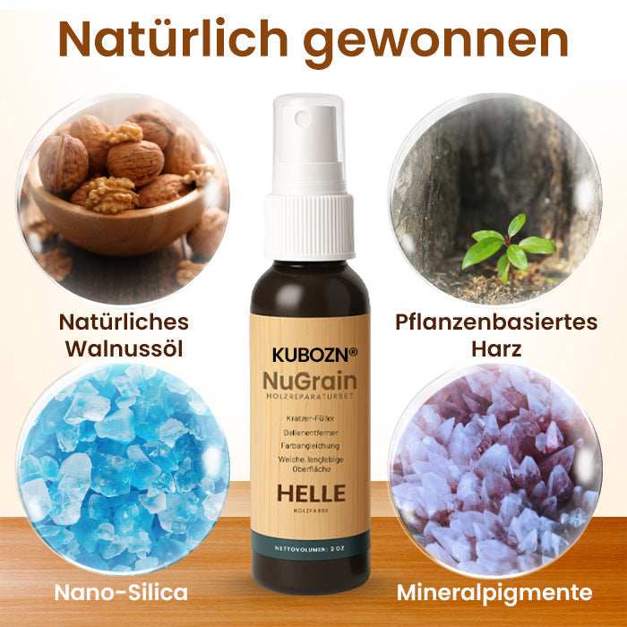 KUBOZN® NuGrain Holzreparatur-Set – 60s Reparatur & 3D-Holzfaser-Technologie