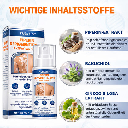 ⚡KUBOZN® Piperin-Repigment-Aktivator-Spray zur Reaktivierung ruhender Pigmentzellen und zur Wiederherstellung der natürlichen Hautfarbe