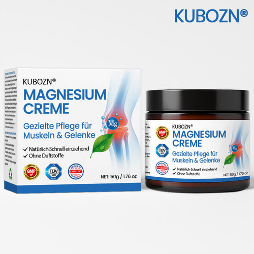 KUBOZN® Magnesium Creme – Spürbare Pflege & Entlastung für Muskeln & Gelenke | Hergestellt in Deutschland