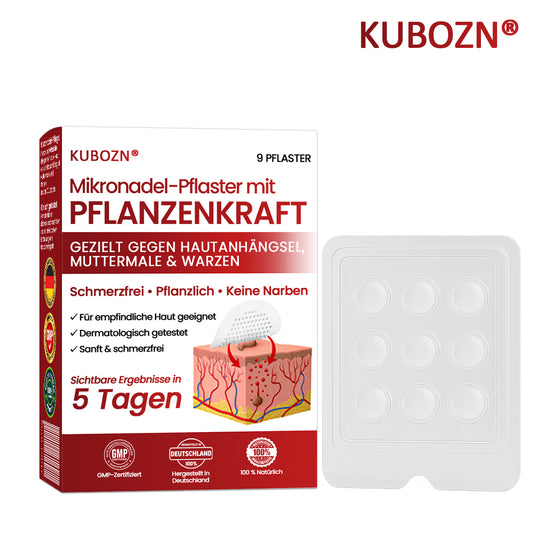 ⭐ KUBOZN® Mikronadel-Pflaster – 2025 optimierte Formel gegen Hautanhängsel & Warzen