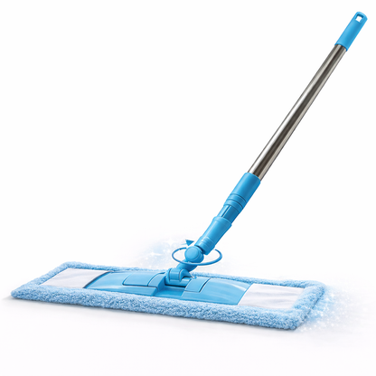 KUBOZN® Detachable Coral Fleece Flat Mop with Stainless Steel Handle