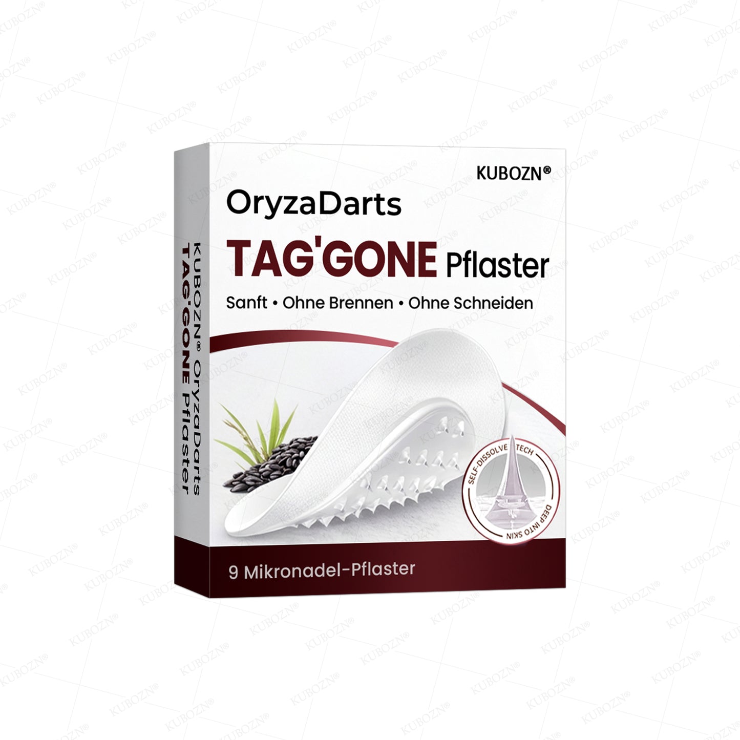 KUBOZN® OryzaDarts TAG’GONE – Schmerzfreie Entfernung an der Wurzel dank Schwarzer-Reis-Mikrotechnologie ✨