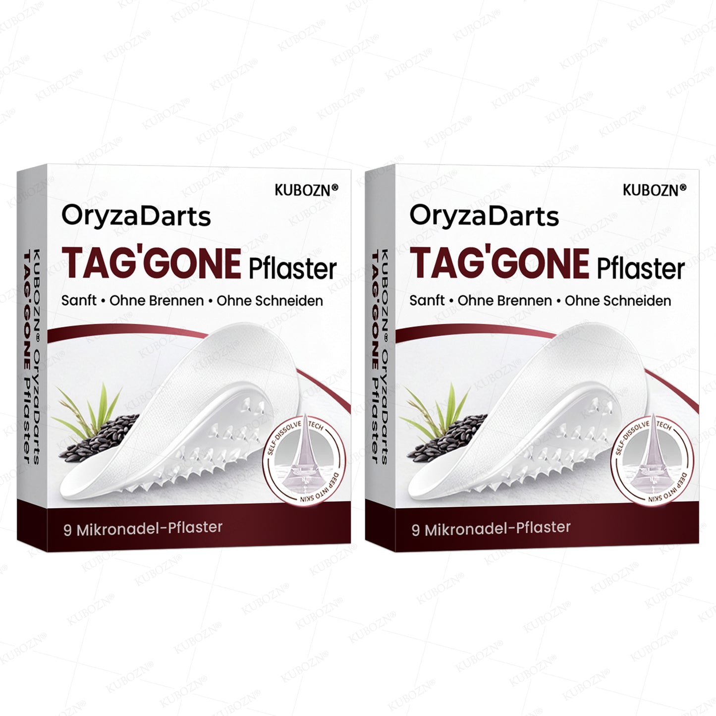 KUBOZN® OryzaDarts TAG’GONE – Schmerzfreie Entfernung an der Wurzel dank Schwarzer-Reis-Mikrotechnologie ✨