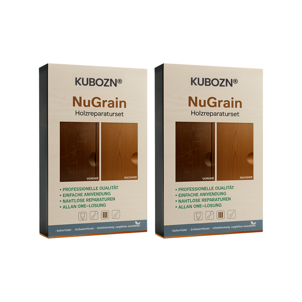 KUBOZN® NuGrain Holzreparatur-Set – 60s Reparatur & 3D-Holzfaser-Technologie
