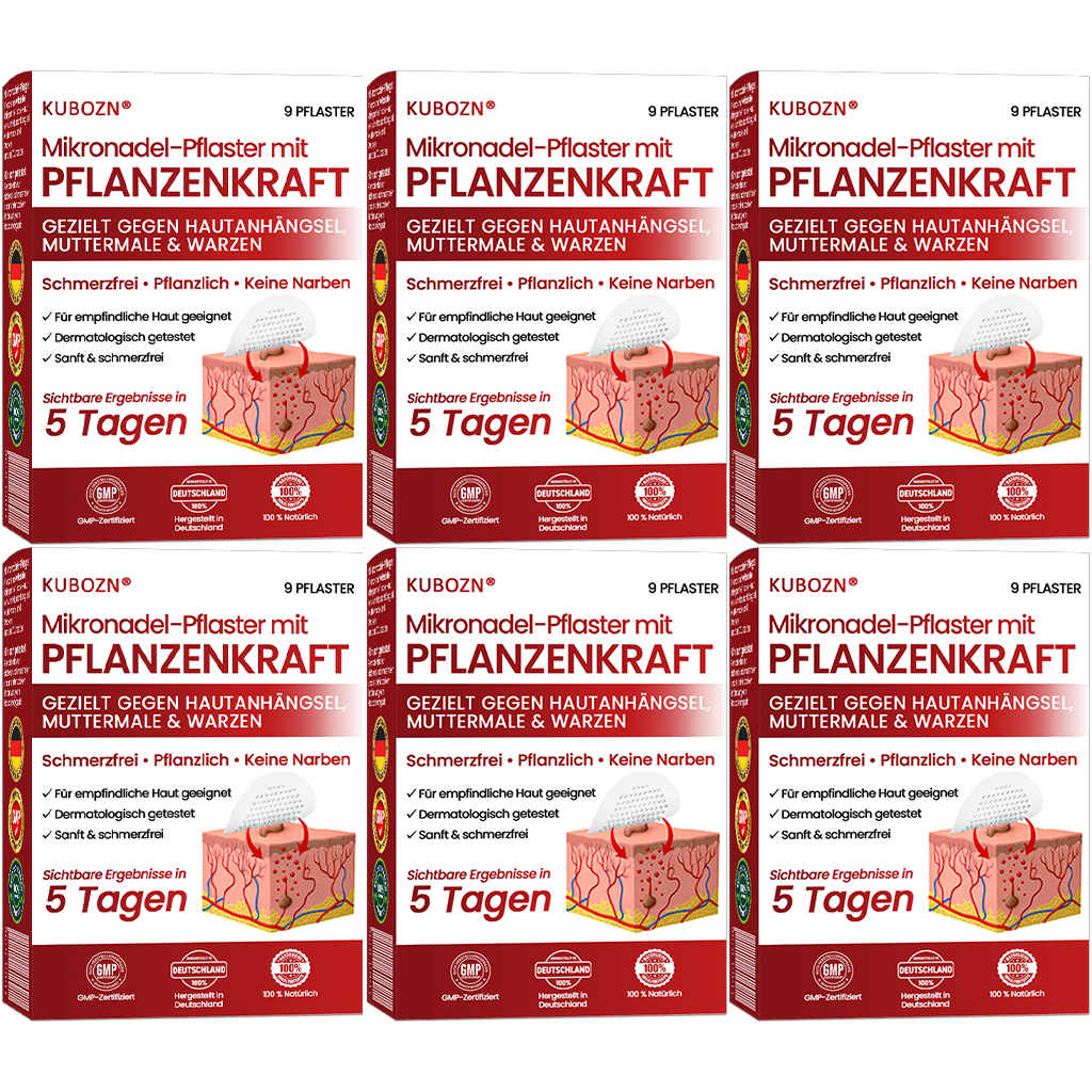 🔥 KUBOZN® Mikronadel-Pflaster – 2025 optimierte Formel gegen Hautanhängsel & Warzen