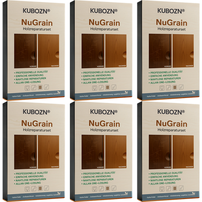 KUBOZN® NuGrain Holzreparatur-Set – 60s Reparatur & 3D-Holzfaser-Technologie